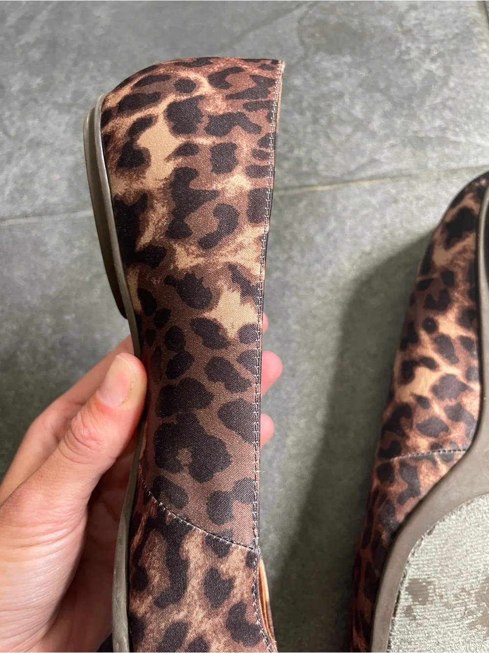 Nurture Leopard Square Toed Ballet Flats